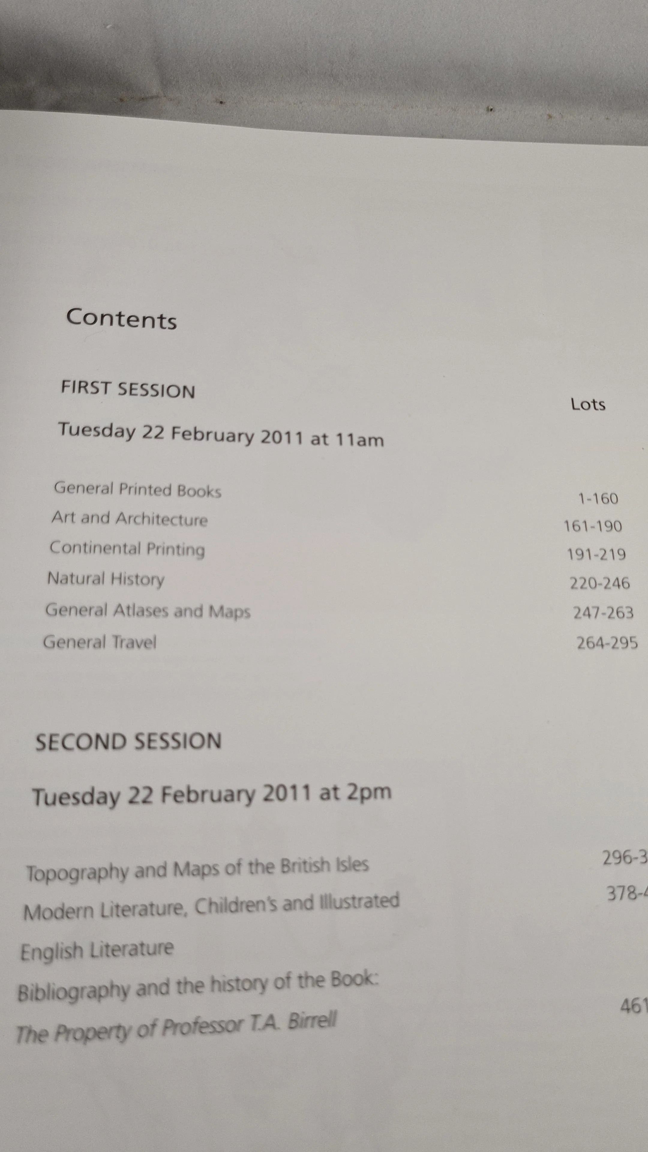 Bonhams Tuesday 22 February 2011 Oxford, Printed Books and Maps